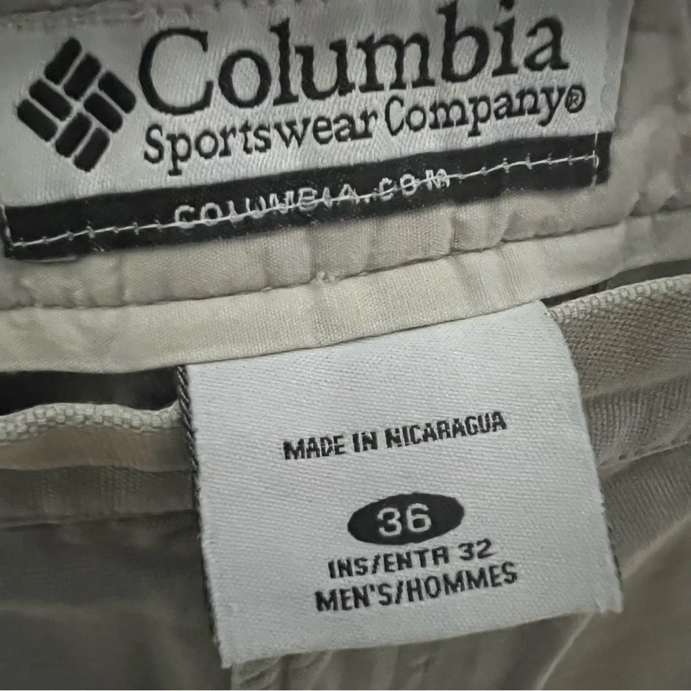 Columbia Sportswear ROC Fossil Cotton Khaki Work Pants SZ 36x32